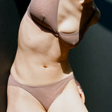 Translucent bra in Marron Glacé