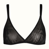 Translucent bra in Licorice
